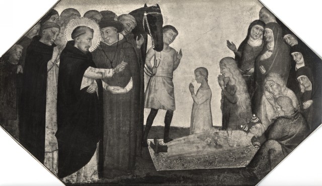 Anderson — Maestro dell'Infanzia - sec. XIV - San Domenico resuscita il giovane Napoleone Orsini — insieme